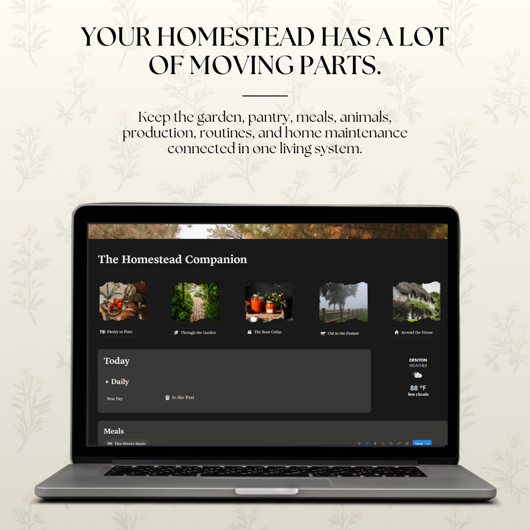 The Homestead Companion - Complete Notion Homestead Planner & Management System
